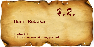 Herr Rebeka névjegykártya